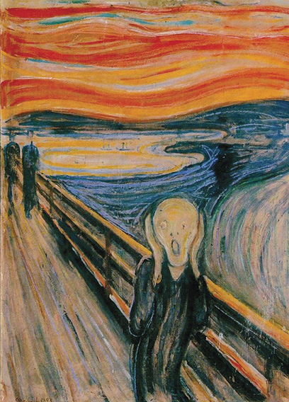 The Scream by Edvard Munch Greetings Card - Click Image to Close